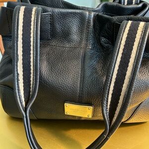 Michael Kors Black Striped Handle Tote